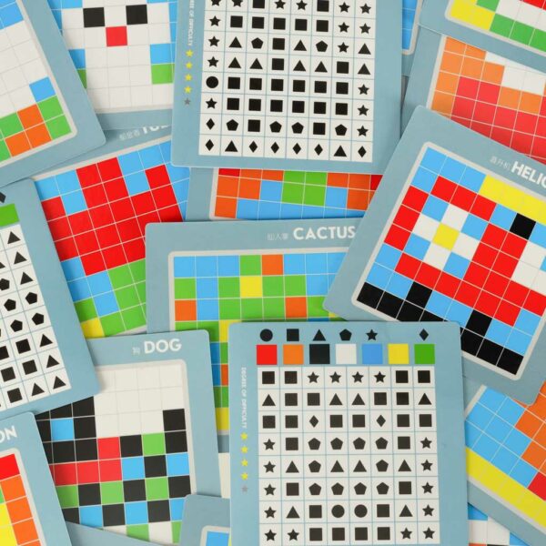Układanka kreatywna logiczna klocki puzzle mozaika 175 elementów - obrazek 13