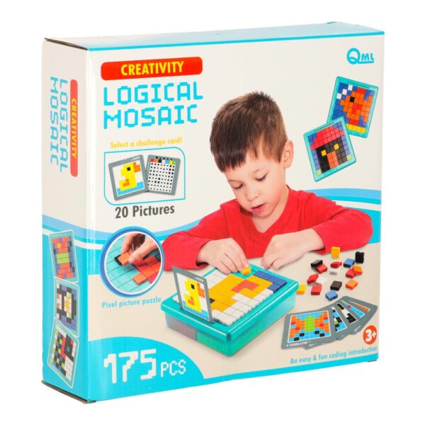 Układanka kreatywna logiczna klocki puzzle mozaika 175 elementów - obrazek 15
