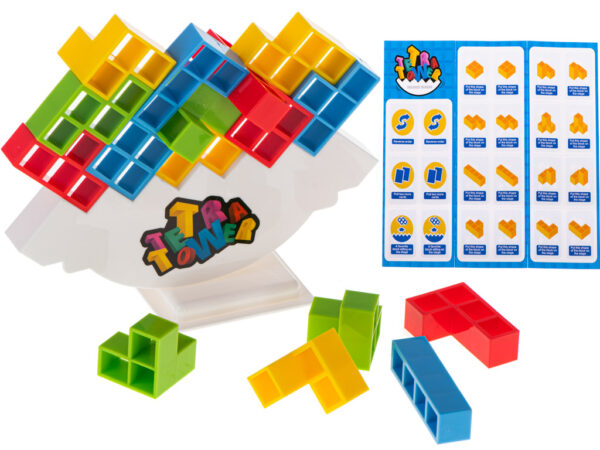 Gra zręcznościowa montessori gra logiczna układanka balansująca klocki tetris - obrazek 5