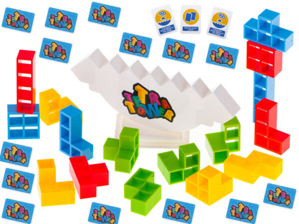Gra zręcznościowa montessori gra logiczna układanka balansująca klocki tetris - obrazek 6