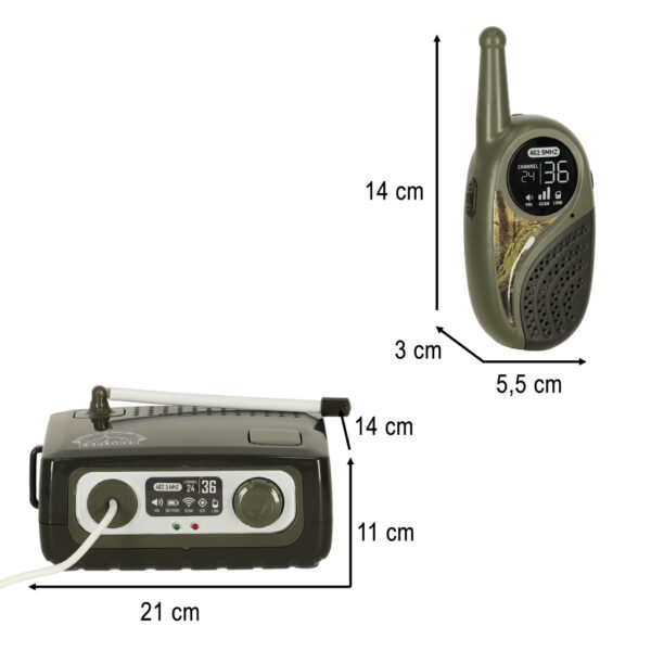Walkie talkie krótkofalówka zestaw z centralą dla dzieci wojskowy zasięg 333 m - obrazek 8