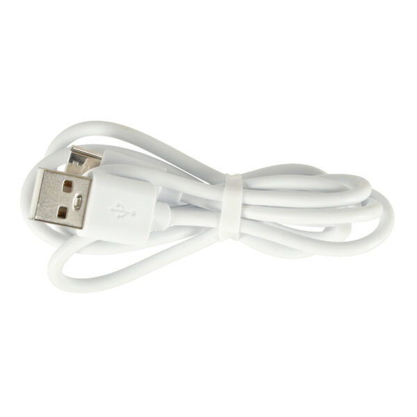 Wentylator biurkowy wiatrak przenośny bezprzewodowy USB z akumulatorem regulowany 4 poziomy mocy LED 38cm biały - obrazek 6