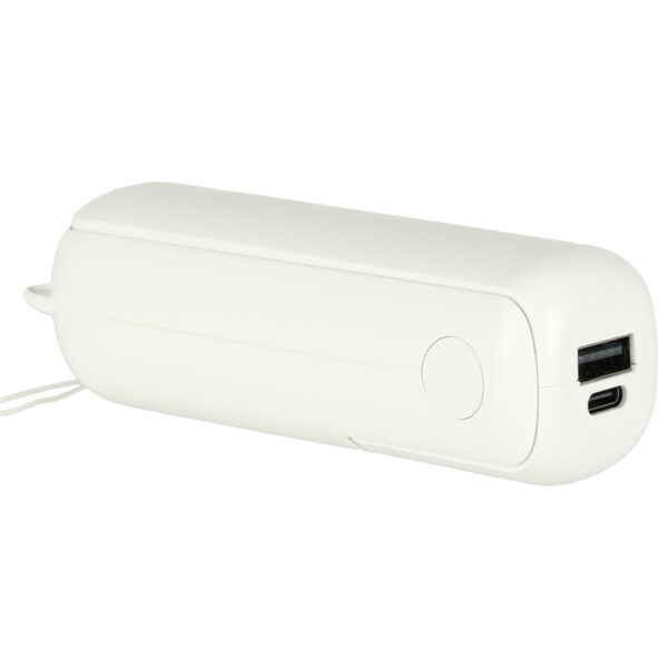 Wiatrak biurkowy wentylator mini ręczny składany wiatraczek przenośny USB biały - obrazek 3
