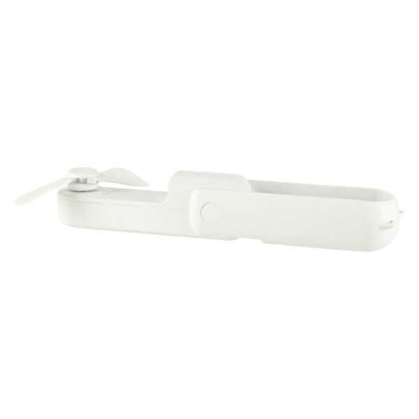 Wiatrak biurkowy wentylator mini ręczny składany wiatraczek przenośny USB biały - obrazek 6