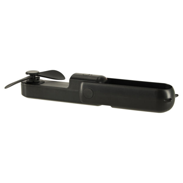 Wiatrak biurkowy wentylator mini ręczny składany wiatraczek przenośny USB czarny - obrazek 7