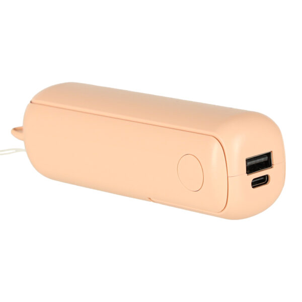Wiatrak biurkowy wentylator mini ręczny składany wiatraczek przenośny USB różowy - obrazek 3