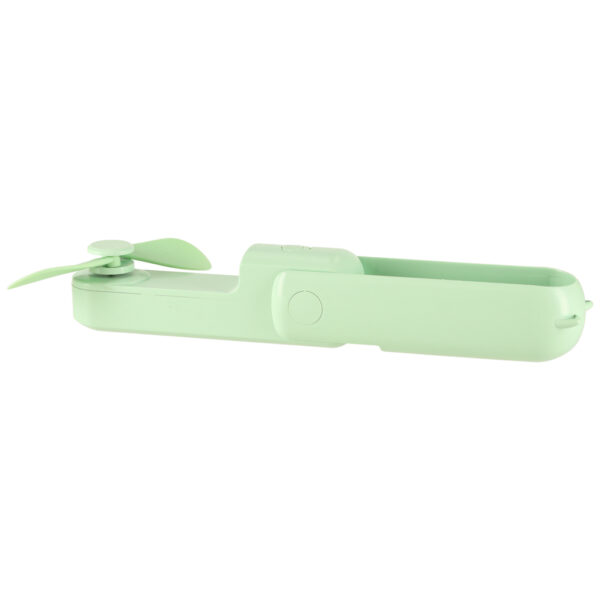 Wiatrak biurkowy wentylator mini ręczny składany wiatraczek przenośny USB zielony - obrazek 7
