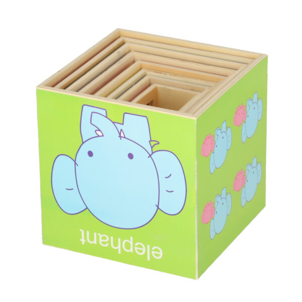 Wieża edukacyjna drewniana sorter kształty nauka liczenia 71cm XXL - obrazek 2