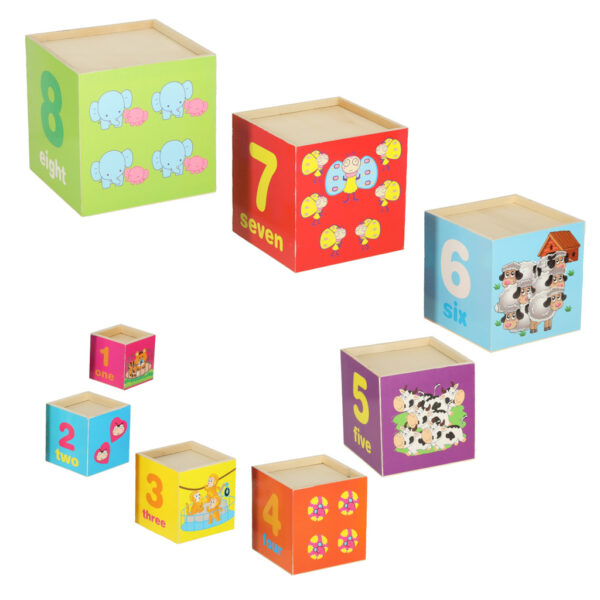 Wieża edukacyjna drewniana sorter kształty nauka liczenia 71cm XXL - obrazek 9