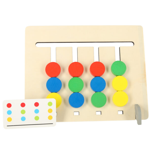 Zabawka edukacyjna drewniana dopasuj kolory owoce montessori - obrazek 3