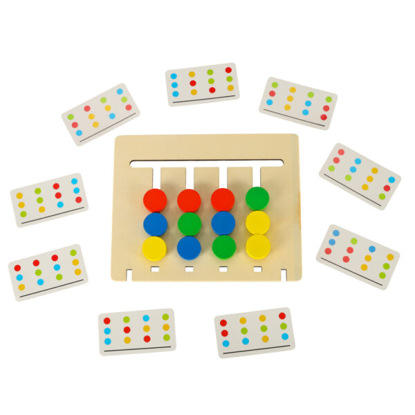 Zabawka edukacyjna drewniana dopasuj kolory owoce montessori - obrazek 8