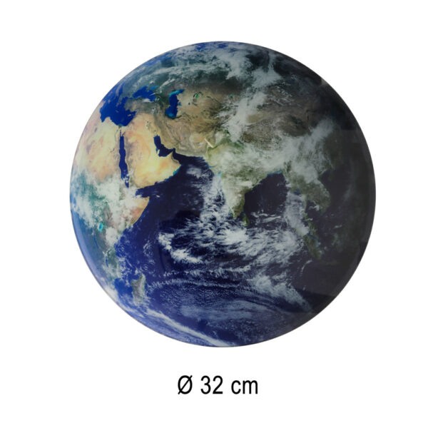 Zegar ścienny planeta ziemia z wyświetlaczem LED 32 cm niebieski - obrazek 4