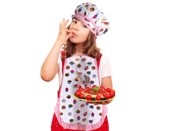 Zestaw kucharza dla dzieci fartuch czapka kucharska rękawica kuchenna + akcesoria - obrazek 7