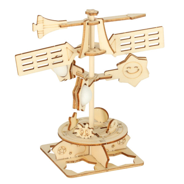 Zestaw naukowy przyrodniczy model 3D drewniany wiatrowskaz - obrazek 2