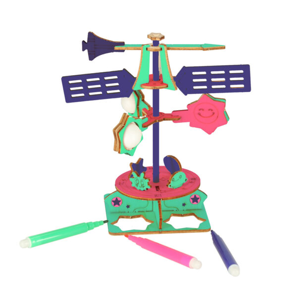 Zestaw naukowy przyrodniczy model 3D drewniany wiatrowskaz - obrazek 3